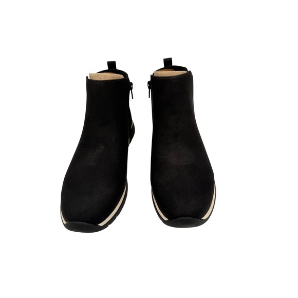 Aerosoles Black Ankle Chelsea Sneaker Boots Side Zip Women's - Picture 2 of 11